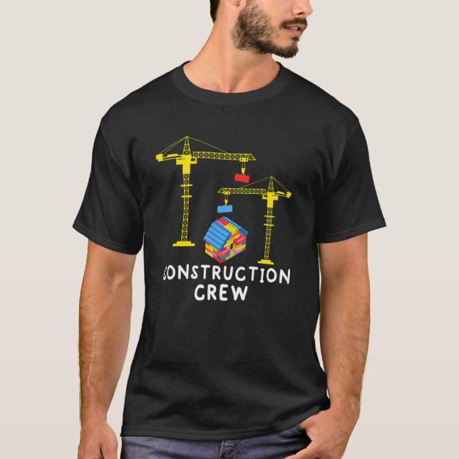 Construction Crew Bricklayer Building Blocks Maste T-Shirt (Front)