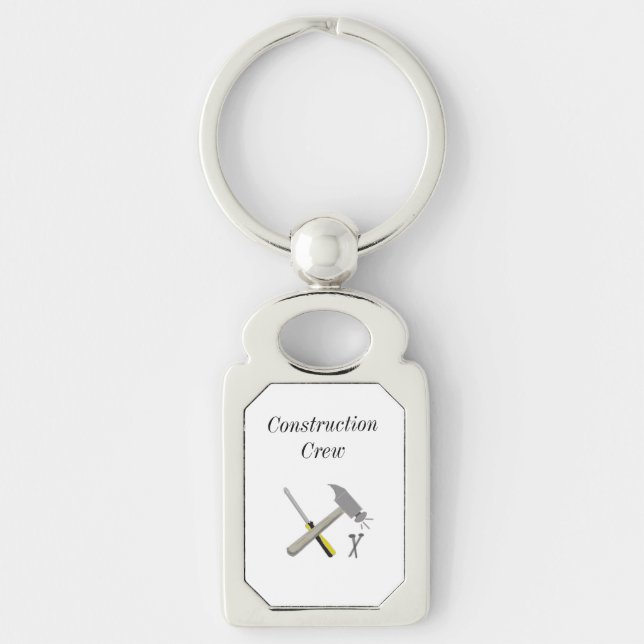 Construction Crew with Tools Key Ring (Front)