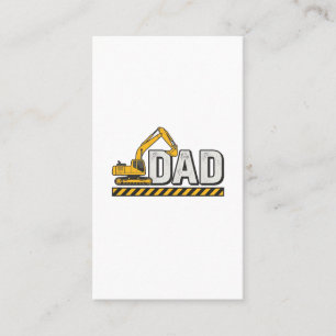 Construction Dad Excavator Vintage Shirt Design_1 Business Card