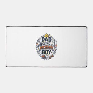 Construction Dad of the Birthday Boy Shirt Design_ Desk Mat