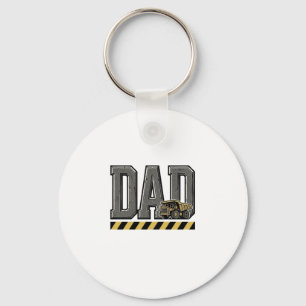 Construction Dad Vintage Engraving T-Shirt Design_ Key Ring
