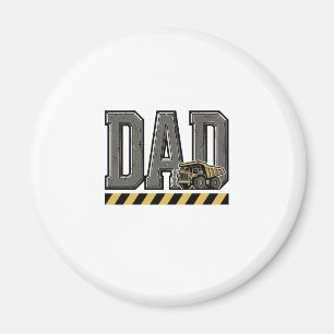 Construction Dad Vintage Engraving T-Shirt Design_ Magnet