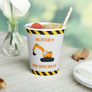 Construction Diggers Party Paper Cup