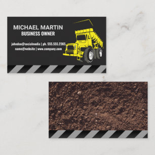 Construction   Dump Truck Business Card