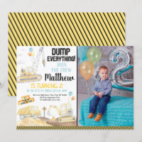 Construction Dump Truck Digger Second Birthday