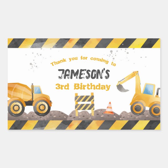 Construction, Dump Truck Gable Box Label (Front)