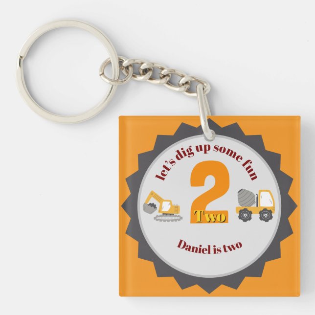 Construction Dump Truck Key Ring (Front)