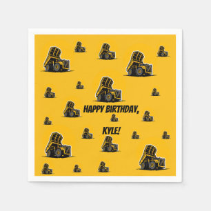 Construction Dump Truck Party Add Your Name Napkin