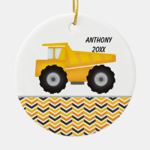 Construction Dump Truck Personalised  Ornament