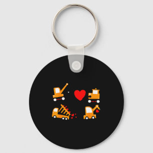 Construction Dump Truck Valentines Day Of Lover Ki Key Ring