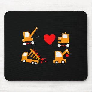 Construction Dump Truck Valentines Day Of Lover Ki Mouse Mat