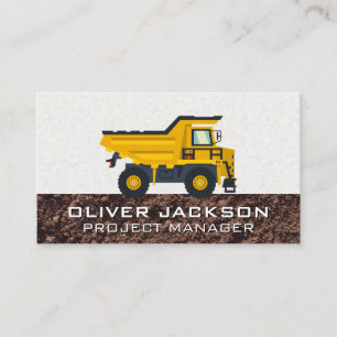 Construction Dump Truck Vehicle   Builder Business Card