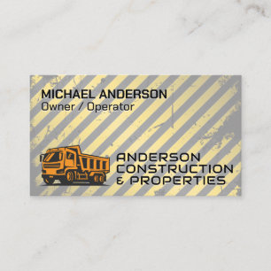 Construction Dump Truck Vehicle Business Card
