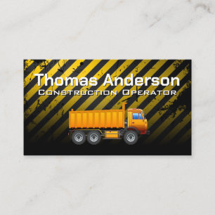 Construction Dump Truck Vehicle Business Card