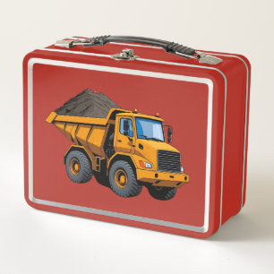 Construction/Earth Mover/dump truck  Metal Lunch Box
