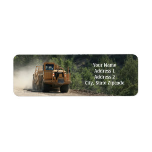 Construction Earthmover Return Address Label