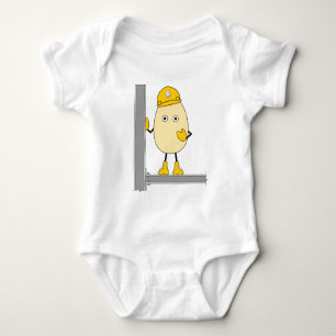Construction egghead baby bodysuit