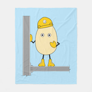 Construction Egghead Fleece Blanket