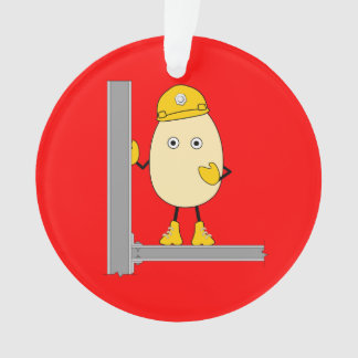 Construction egghead ornament