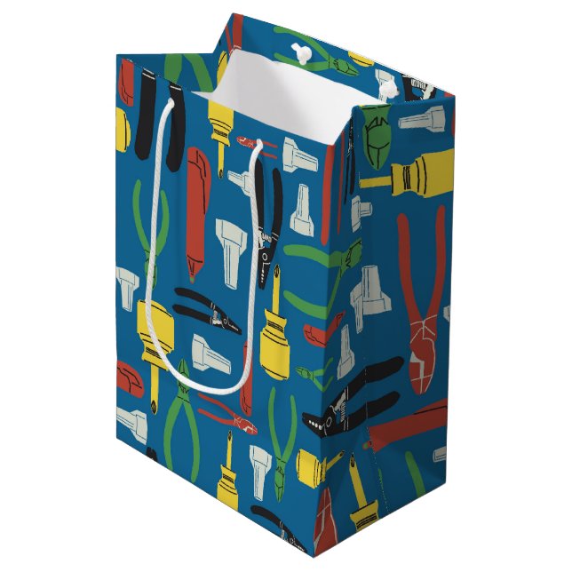 Construction Electric Tools Medium Gift Bag (Front Angled)