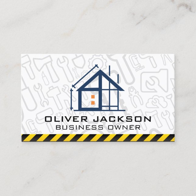 Construction | Engineer | Architect Business Card (Front)