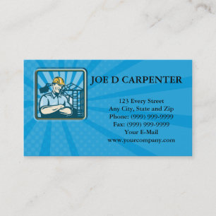 Construction Engineer Foreman Worker Business Card