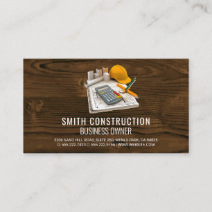 Construction Engineers General Contractor Business Card