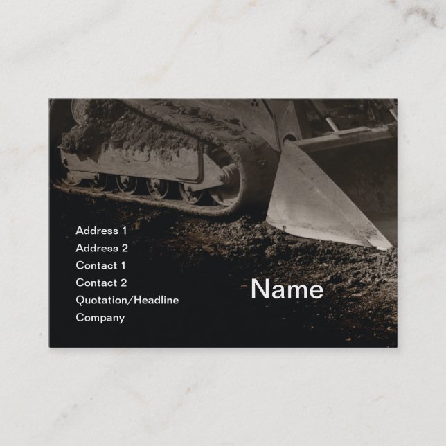 construction equipment business card (Front)