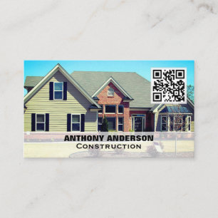 Construction estate agent business card