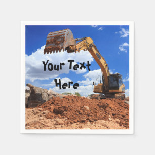 Construction Excavator Digger Napkin
