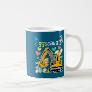 Construction Excavator Easter Day Egg Hunt For Boy Coffee Mug