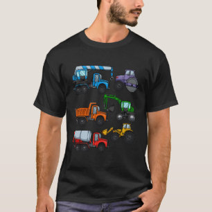 Construction Excavator Funny Steam Shovels Digger T-Shirt