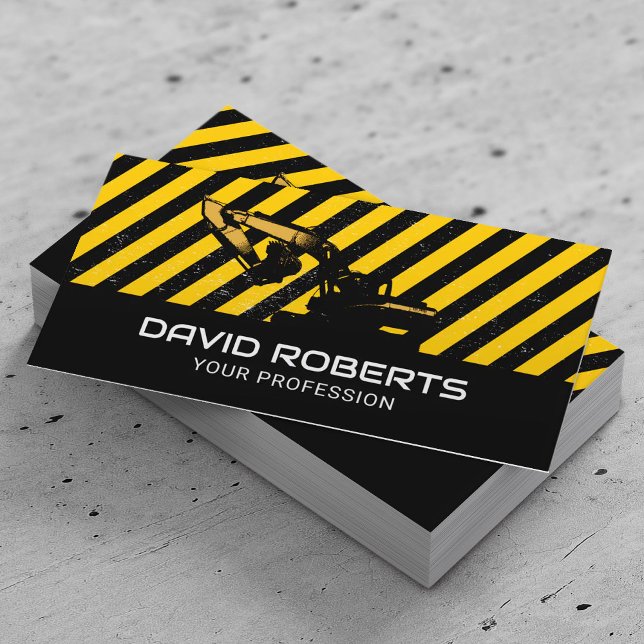 Construction Excavator Heavy Equipment Operator Business Card (Creator Uploaded)