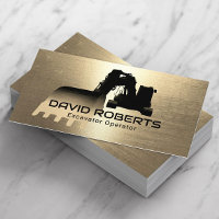 Construction Excavator Plant Operator Modern Gold