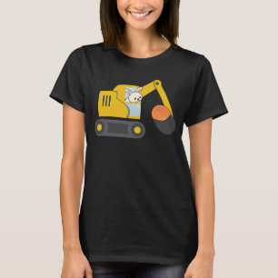 Construction Excavator Truck Toy Kids easter bunny T-Shirt