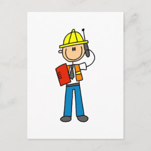 Construction Foreman Tshirts and Gifts Postcard