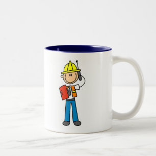 Construction Foreman Tshirts and Gifts Two-Tone Coffee Mug