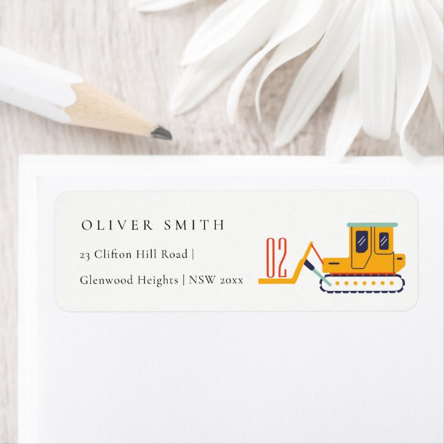 Construction Fork Lift Vehicle Birthday Address (Insitu)