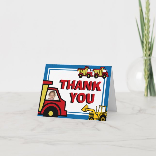 Construction Fun Thank You Card (Front)