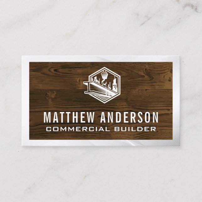 Construction | General Contractor | Blue Collar Business Card (Front)
