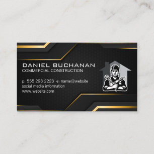 Construction   General Contractor Logo  Business Card