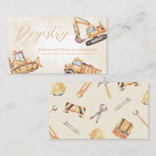 Construction Gift Registry Enclosure Card