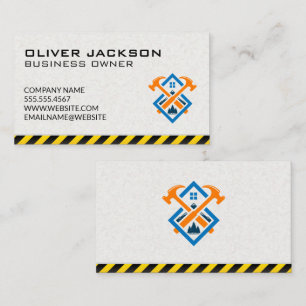 Construction   Hammers Home Logo Business Card