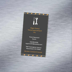 Construction Handyman Magnetic Business Card