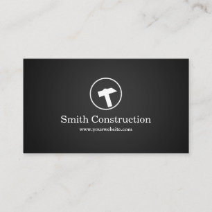Construction Handyman Professional Hammer Logo Business Card