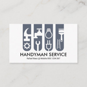 Construction Handyman Tools Banner Business Card