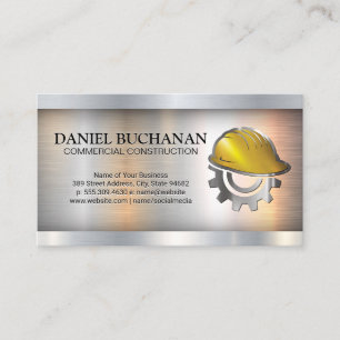 Construction Hard Hat Gear   Blue Collar Business Card