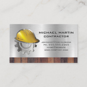 Construction Hardhat  Business Card