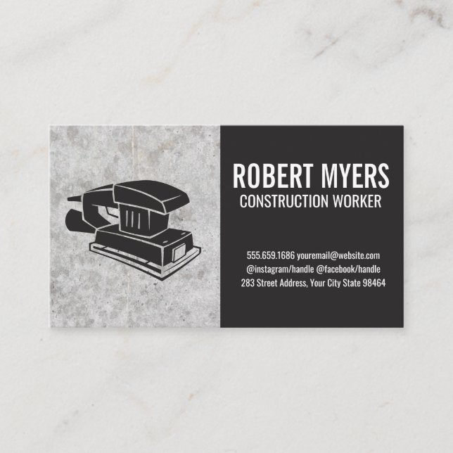 Construction | Hardware Sander Appointment Card (Front)