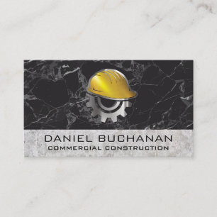 Construction Hat   Marble   Builders Business Card